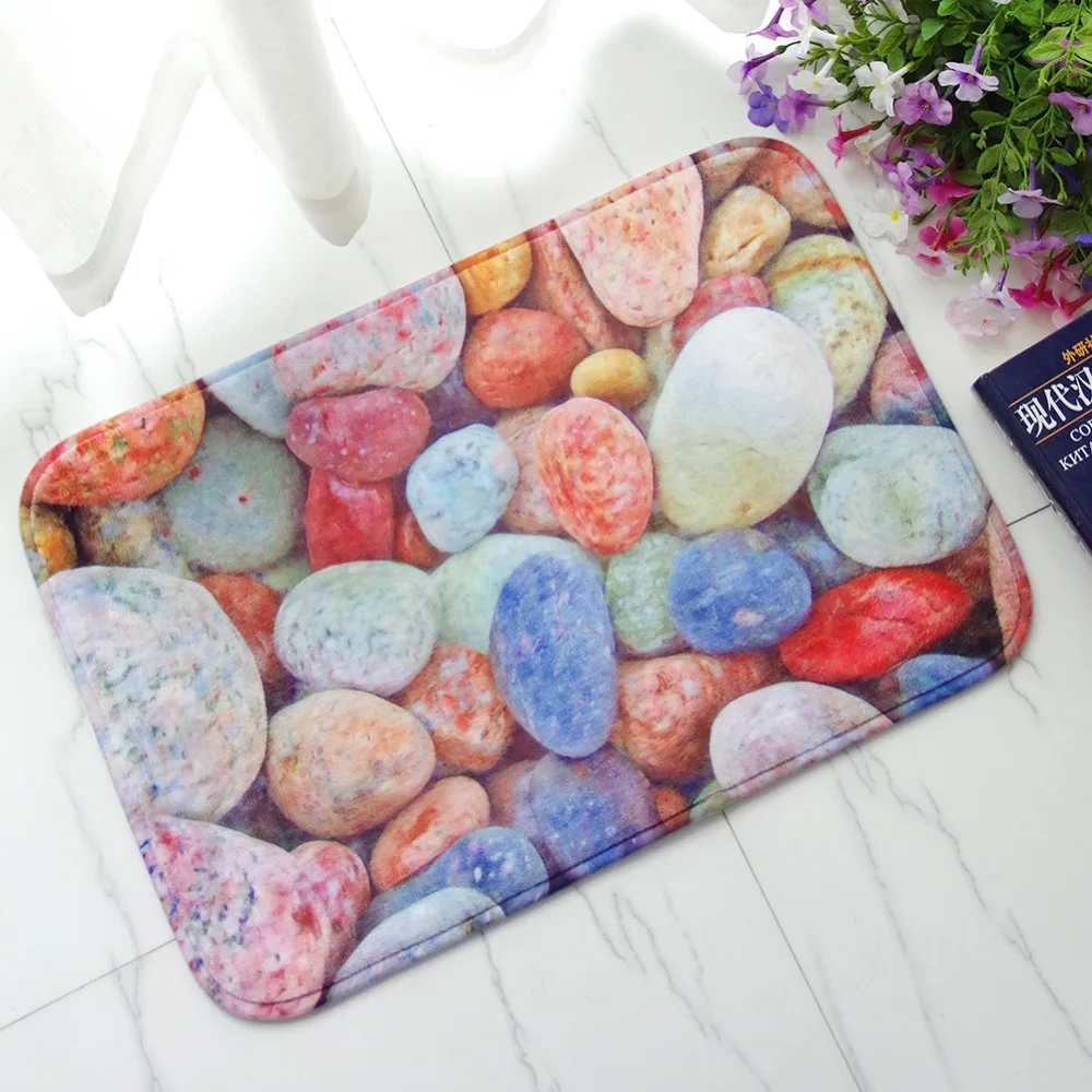 Mdct 3D синий булыжник с бабочкой принтом Коврики Ванная комната Гостиная Кухня rugs