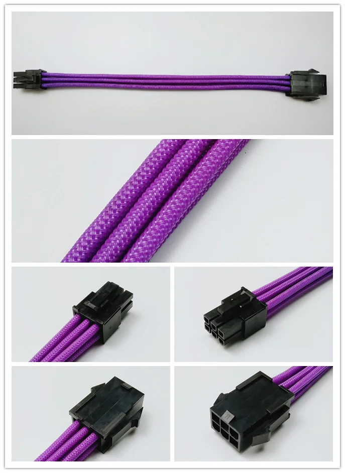 WinfMOD PCI E 6PIN Мама папа 18AWG PSU удлинитель/кабель с