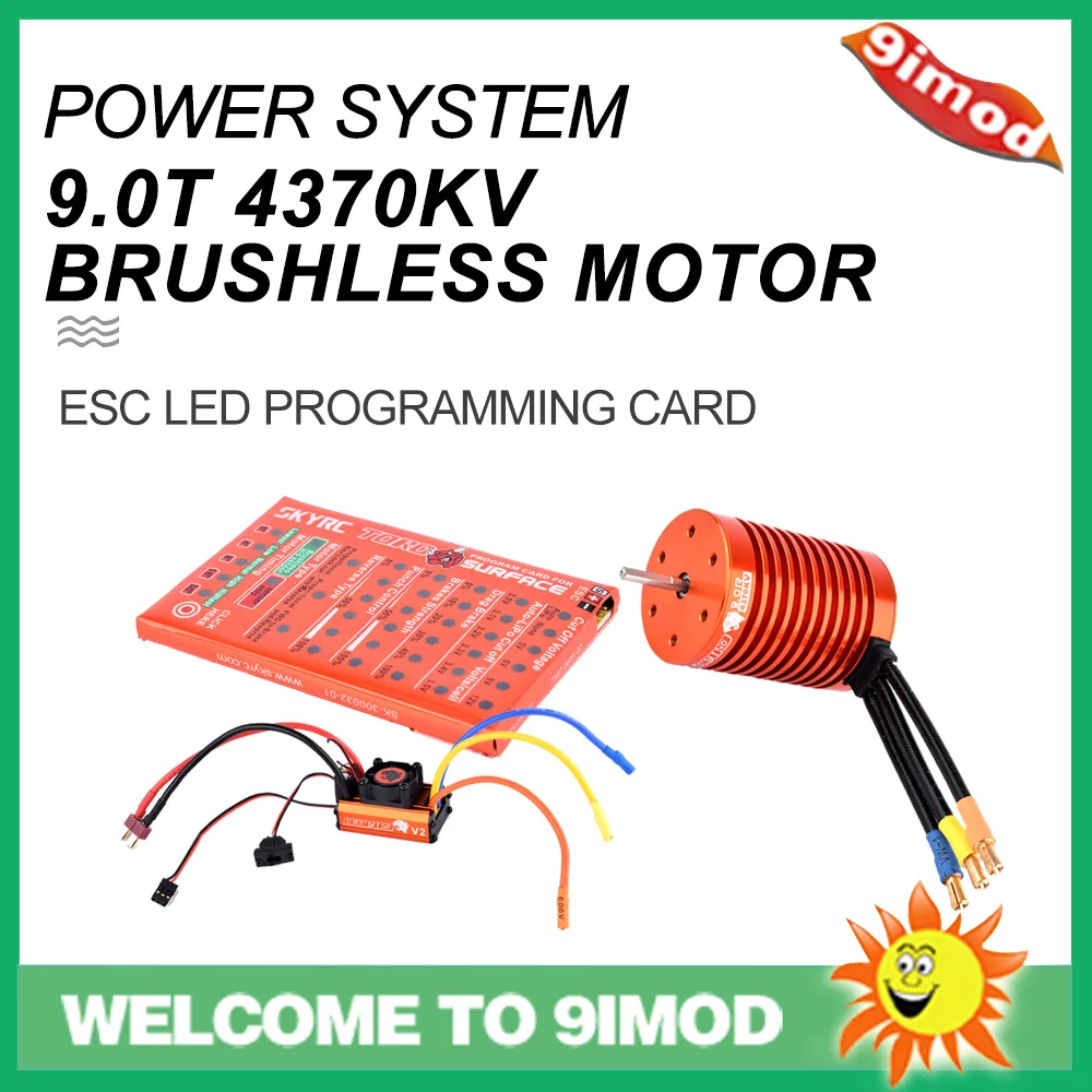 SKYRC 4370KV 9,0 T бесщеточный двигатель 60A бесщеточный ESC Леопард мощность комбинированная система набор для 1/10 RC автомобиль грузовик