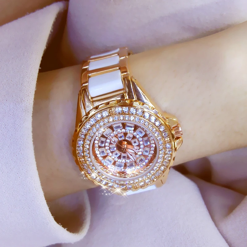 Reloj mujer, кварцевые часы, Роскошные, розовое золото, женские наручные часы, керамическое платье, женские часы, женские часы-браслет, Relogio Feminino