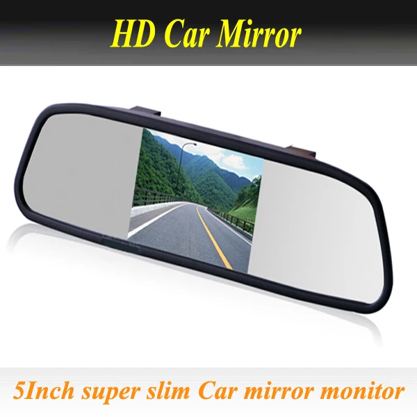 Зеркало заднего вида автомобильное 5 дюймов 800*480 2 канала|monitor inch|monitor 5mirror monitor |