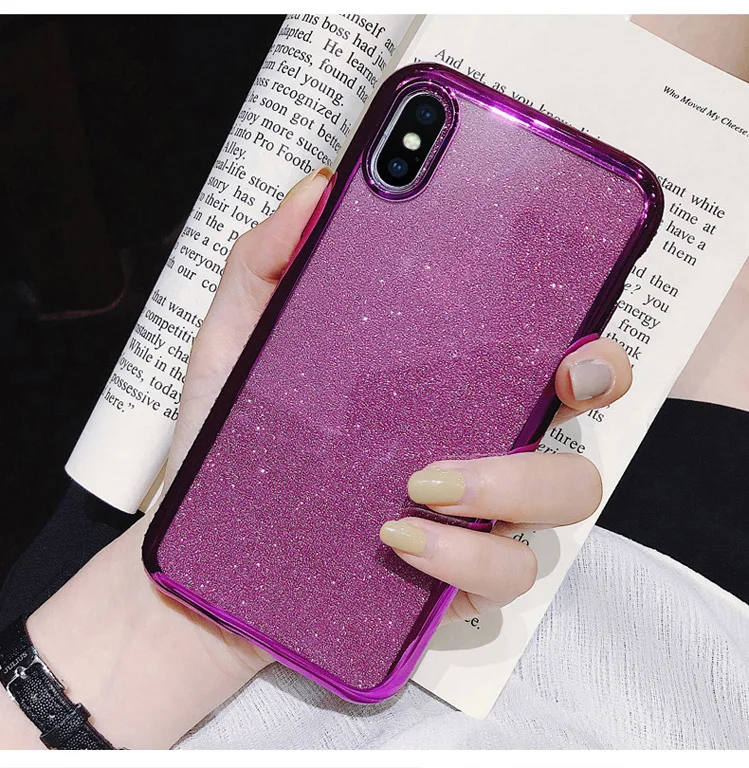 Блестящий чехол со стразами для Apple iPhone 6 6S 7 8 Plus X XR XS Max задняя крышка мягкий