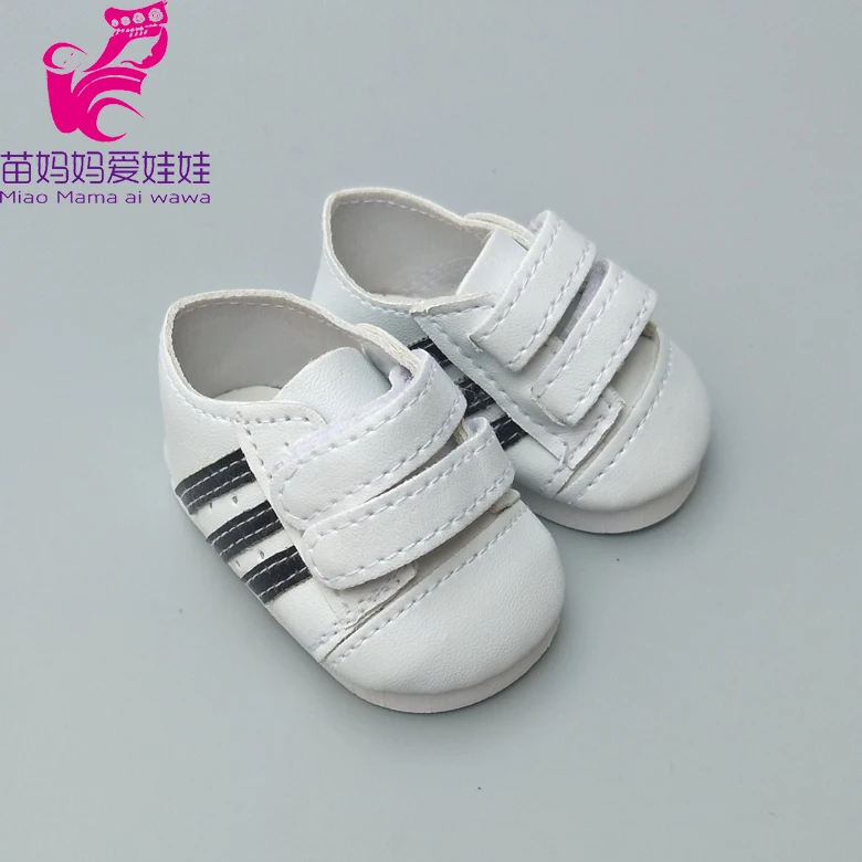 Подходит 43 см Bebe кукла черный белый Prink фиолетовый обувь для 18 дюймов девушка кукла обувь Sneackers аксессуары для игрушечной куклы