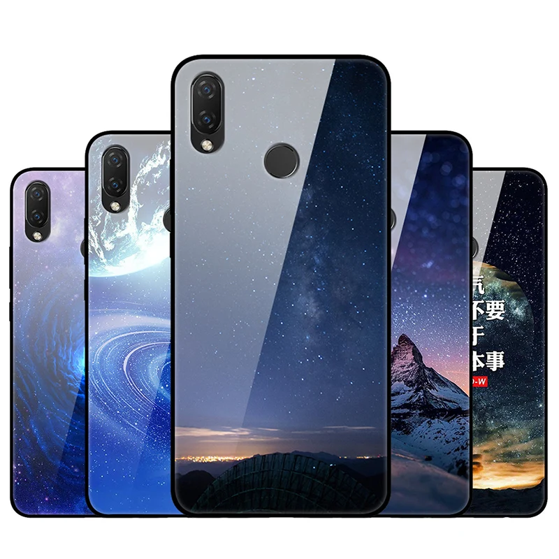 5 84 &quotдля Huawei P20 lite чехол закаленное стекло задняя крышка для P20lite P 20 звездное
