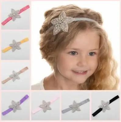 

Hair Accessories Cute Baby Girls Kids Hair Band Children Star Rhinestone Princess Headband Party YH450