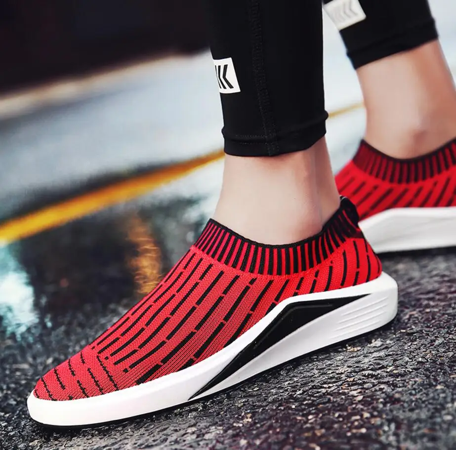 2018 New Mens Socks Shoes Mesh Breathable Comfortable male Casual Slip on Loafers zapatos hombre tenis masculino | Обувь