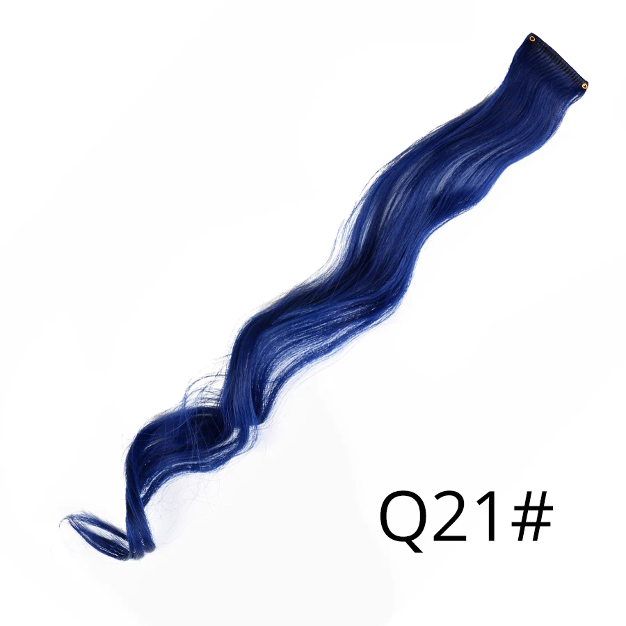 Q21 Alileader волосы для наращивания, 1 шт./лот, синтетические волосы на заколках, 30 цветов, 20 дюймов, 50 см, длинные волнистые волосы для женщин и девушек - Цвет: Q21
