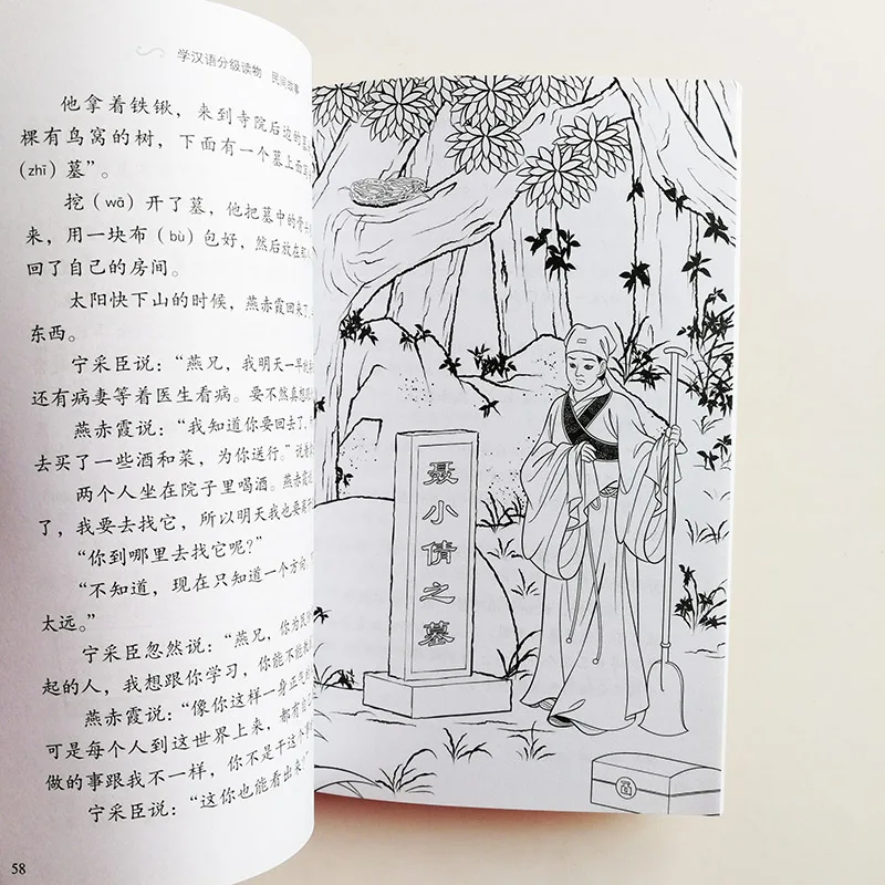 Градуированные читатели для изучения китайского языка(Folktales): Nie Xiaoqian chinese Reading Book Level 1: 500 Words