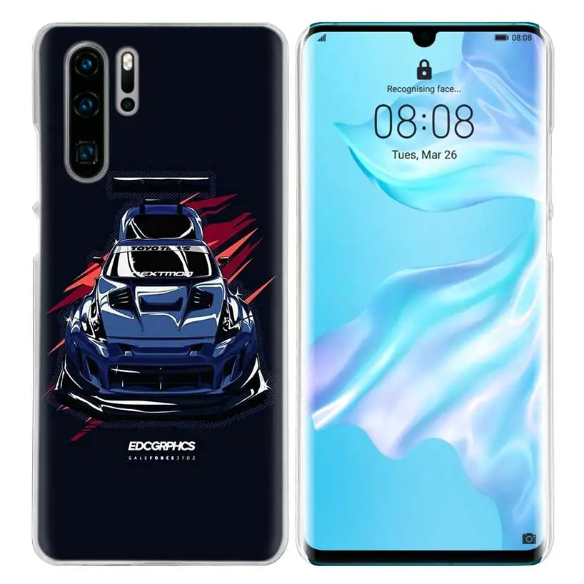 06 Классный чехол-комикс для спортивных автомобилей huawei P20 P30 P Smart Nova 4 3i P10 P9 P8 mate 10 20 lite Pro Mini жесткий чехол для телефона из ПК - Цвет: 06