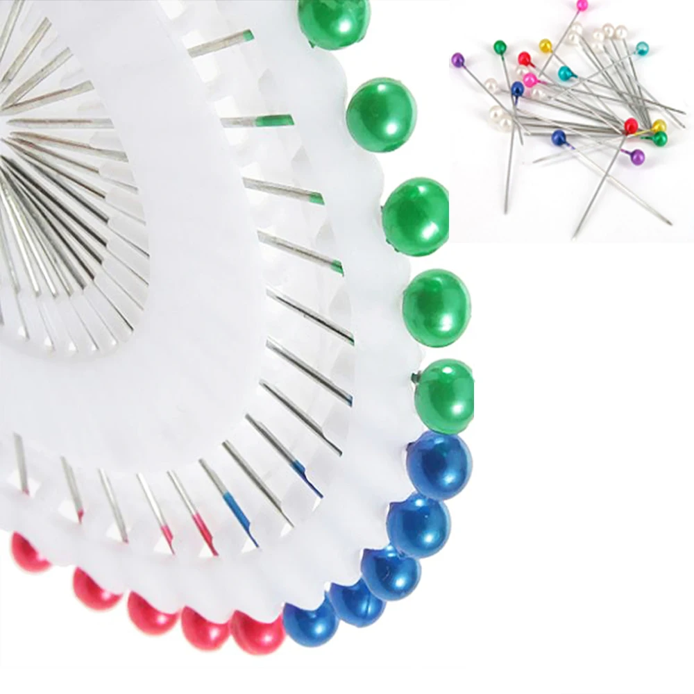 40pcs/ lot 3.5cm Multicolor Mini Round Bead Shaped Hijab Stainless Steel Safety Pins DIY Positioning Garment Auxiliary Needles | Дом и сад