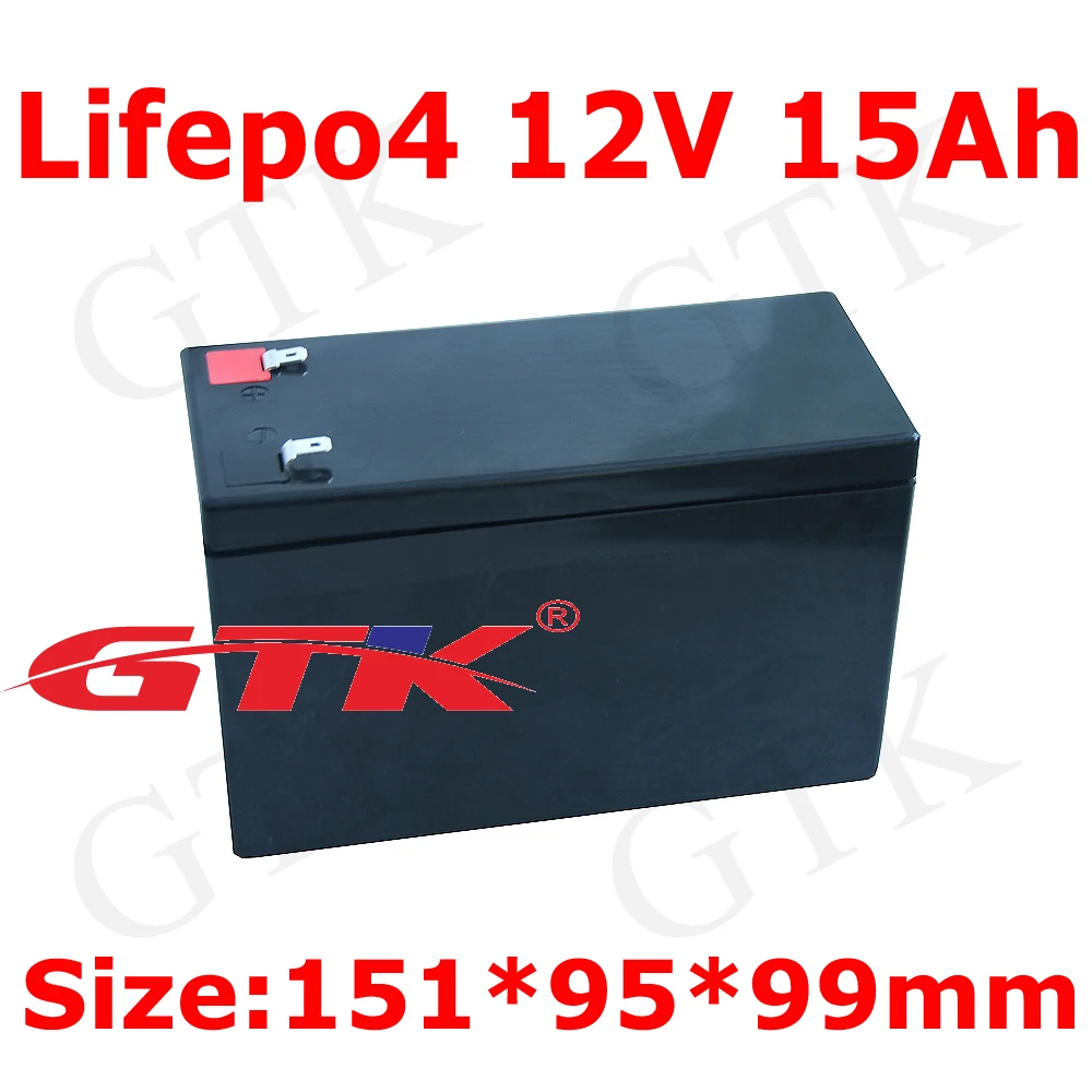 GTK 1 шт. lifepo4 12 В 15 Ач 8 Аккумулятор Чехол AGM/VRLA /SLA аккумулятор для мощности 100 Вт RC