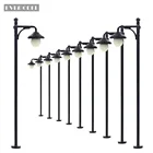 10-шт. модель железнодорожного поезда LYM22, лампа, столб, уличные фонари, масштаб HO OO, светодиоды, новая миниатюрная конструкция