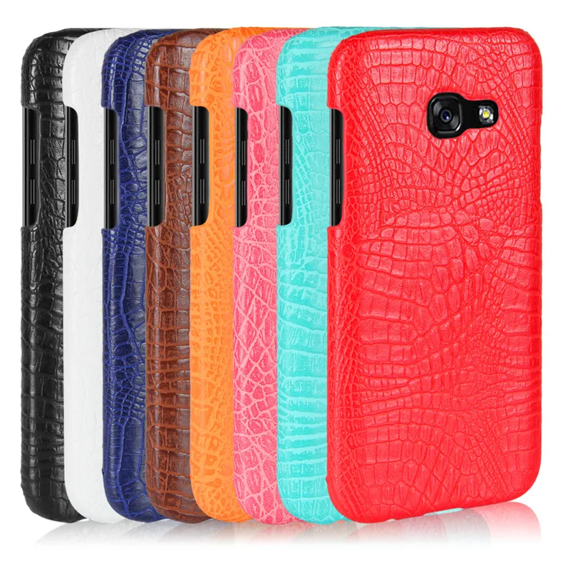 

For Samsung A3 2017 A320 Case Crocodile Grain Hard PC+PU Leather Surface Back Cover Hard Case for Samsung Galaxy A3 2017 A320F