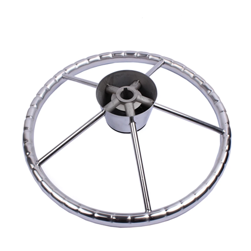 

13.5" 5 spoke stainless steel steer wheel mirror polished marine boat yacht steering wheel boat accessories marine