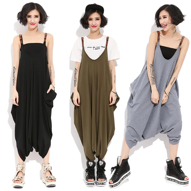 Женские Брюки Капри с широкими штанинами черные свободные брюки в стиле хип