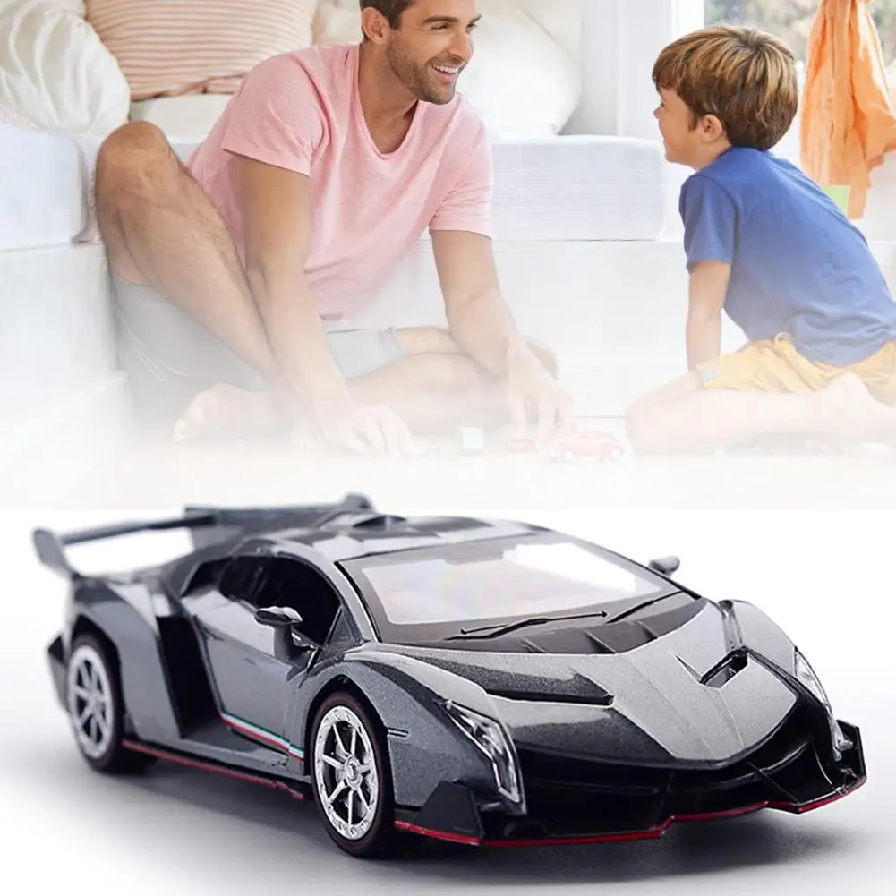 1:32 Veneno литая под давлением модель автомобиля звуковой светильник вытяните назад автомобиль игрушка автомобиль подарок на день рождения коллекционная игрушка