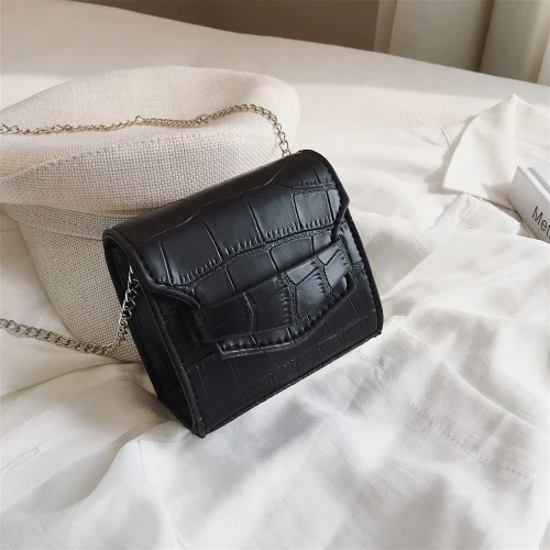 Black Square Милые мини-сумки через плечо из искусственной кожи для женщин, круглые квадратные сумки-мессенджеры на плечо, женские кошельки и сумочки для телефона - Цвет: Black Square