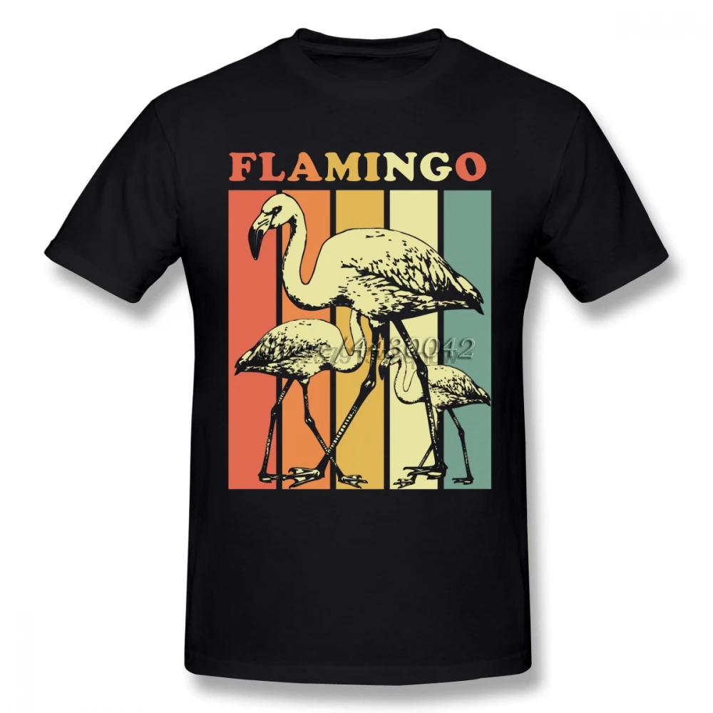 Футболка фламинго для мужчин Прямая поставка короткий рукав хлопок плюс размер