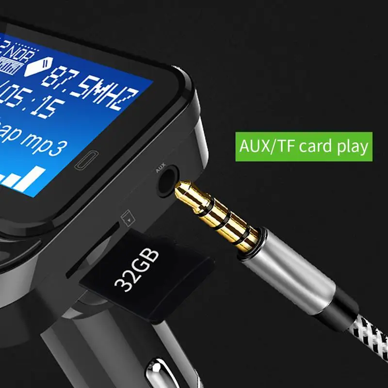 Mp3 плеер Onever с функцией громкой связи FM передатчик вращение на 90 градусов Bluetooth 4 1