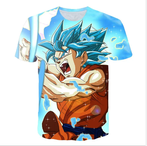Взрывной Для Мужчин's Повседневное 3D семь Dragon Ball цифровые печатные Рубашка с