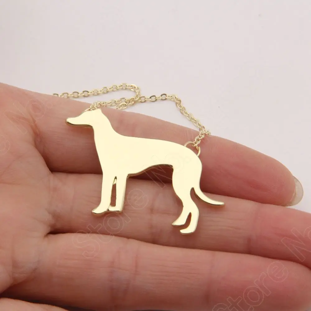1 шт. длинное ожерелье с изображением животного Greyhound ожерелья и подвески милое