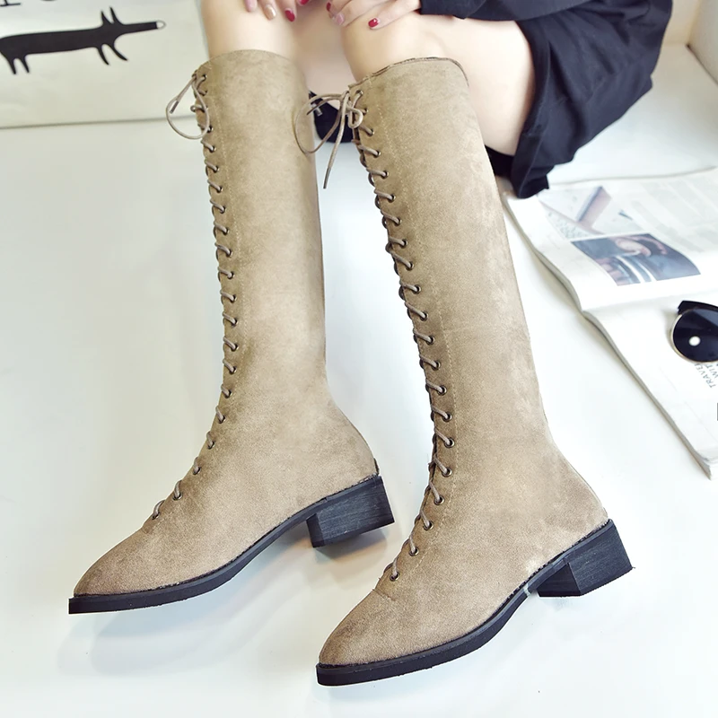 2020 Новая модная женская обувь на шнуровке Зимние женские ботинки Новые 3 5 см