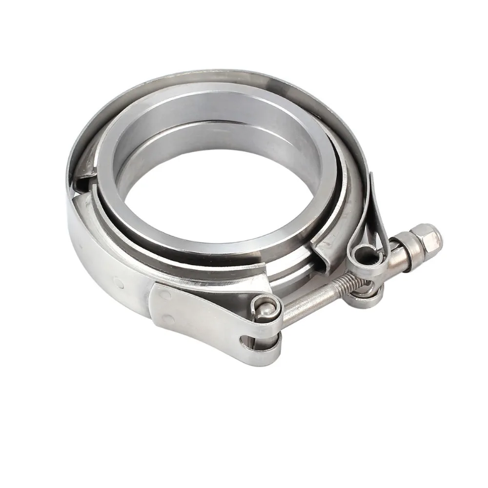 Stainless steel clamp iron flat flange Exhaust pipe hoop 2.5 Inch 63mm V-band Clamp Turbo Female &amp Male Flange Hoop | Автомобили и