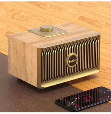 Цвет: желтый Волшебный V5 Деревянный Ретро домашний Bluetooth динамик мобильный телефон открытый беспроводной Bluetooth аудио - Цвет: Цвет: желтый