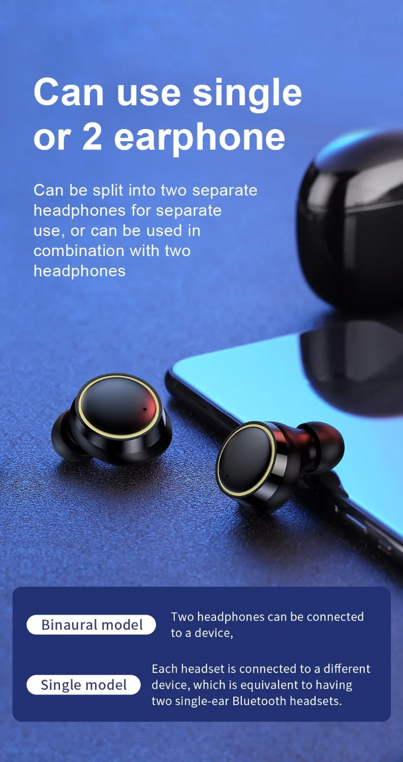 Оригинальные Bluetooth Наушники Joyroom T05 Mini Dual водонепроницаемые спортивные наушники