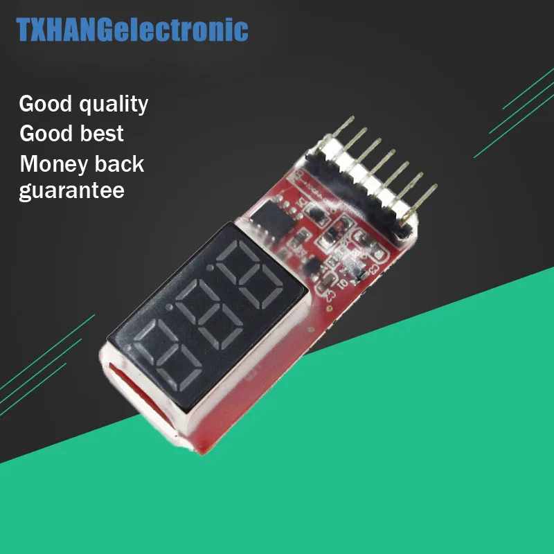 2-6s RC Li-Po Battery Voltage Indicator Checker Tester 7.4V-22.2V Alarm Volt Meter Test Module | Электронные компоненты и