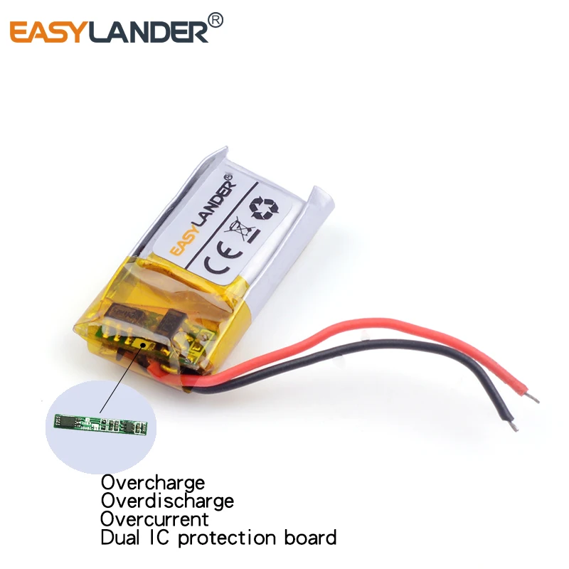 10pcs /Lot 3.7v lithium Li ion polymer rechargeable battery 381120 50mAh for bluetooth MP3 MP4 | Электроника