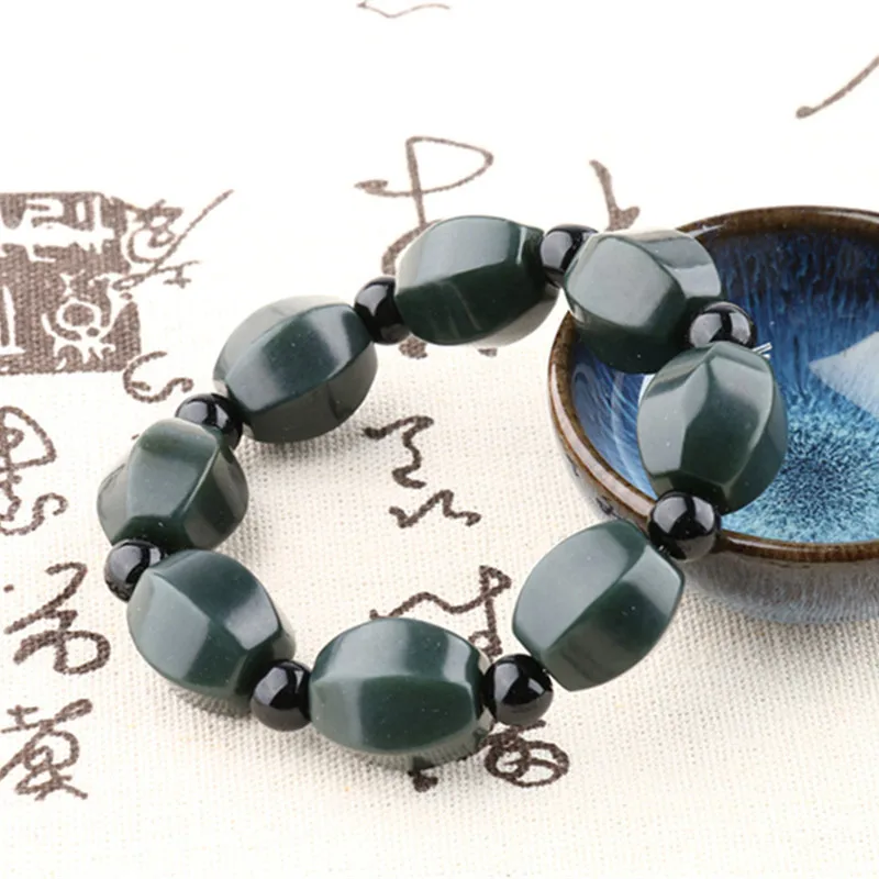 Высокое качество китайские HETIAN Jades (Qing Jades) и опалы бусины из нефрита браслеты для