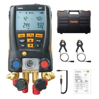 testo 557 digital pressure gauge for refrigeration air conditioning refrigeration manifold clamp probe kit temperature test tool