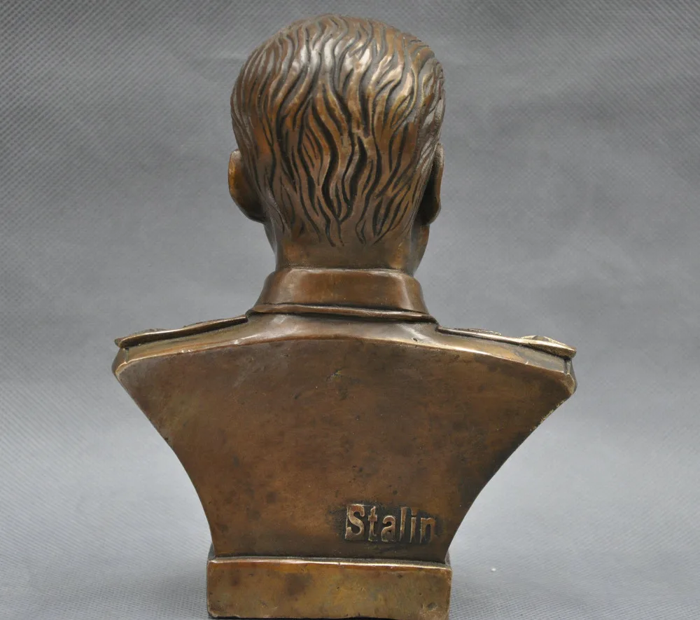 

6'' Russian Leader Joseph Stalin Bust Bronze Statue