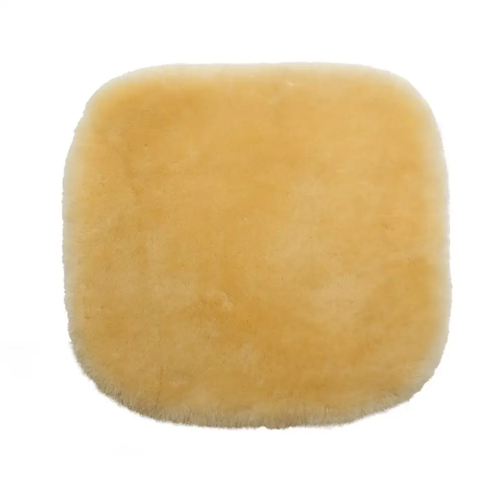 1Pcs Beige Чехол для автомобильного сиденья, универсальный размер, подушка для автомобильного сиденья, настоящая австралийская стриженная овчина - Название цвета: 1Pcs Beige