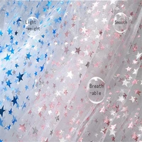1 51 meter silver star tulle sequins fabric diy baby shower tutu skirt sashes princess dress wedding party home decor supplies