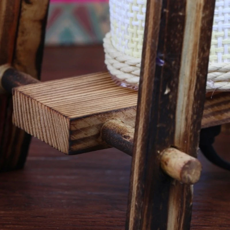 Винтажная креативная оригинальная деревянная Светодиодная настольная лампа