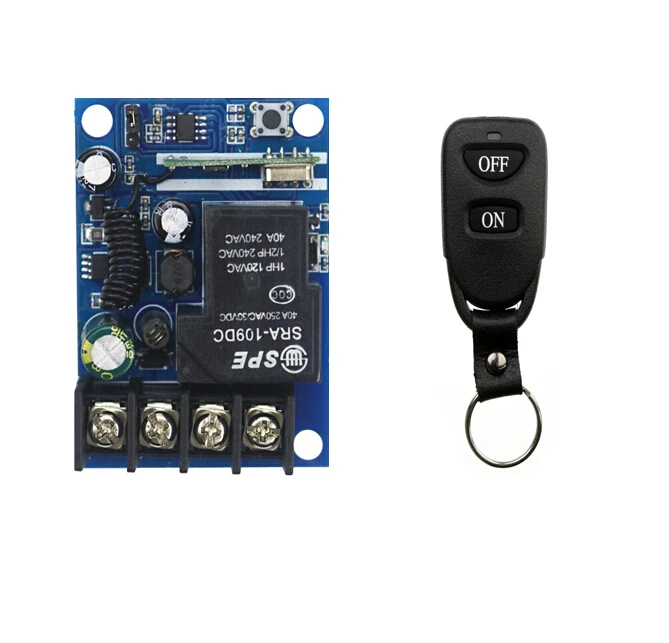 DC 12V 24V 36V 48V 10 A 1 CH RF беспроводной пульт дистанционного управления * приемник и