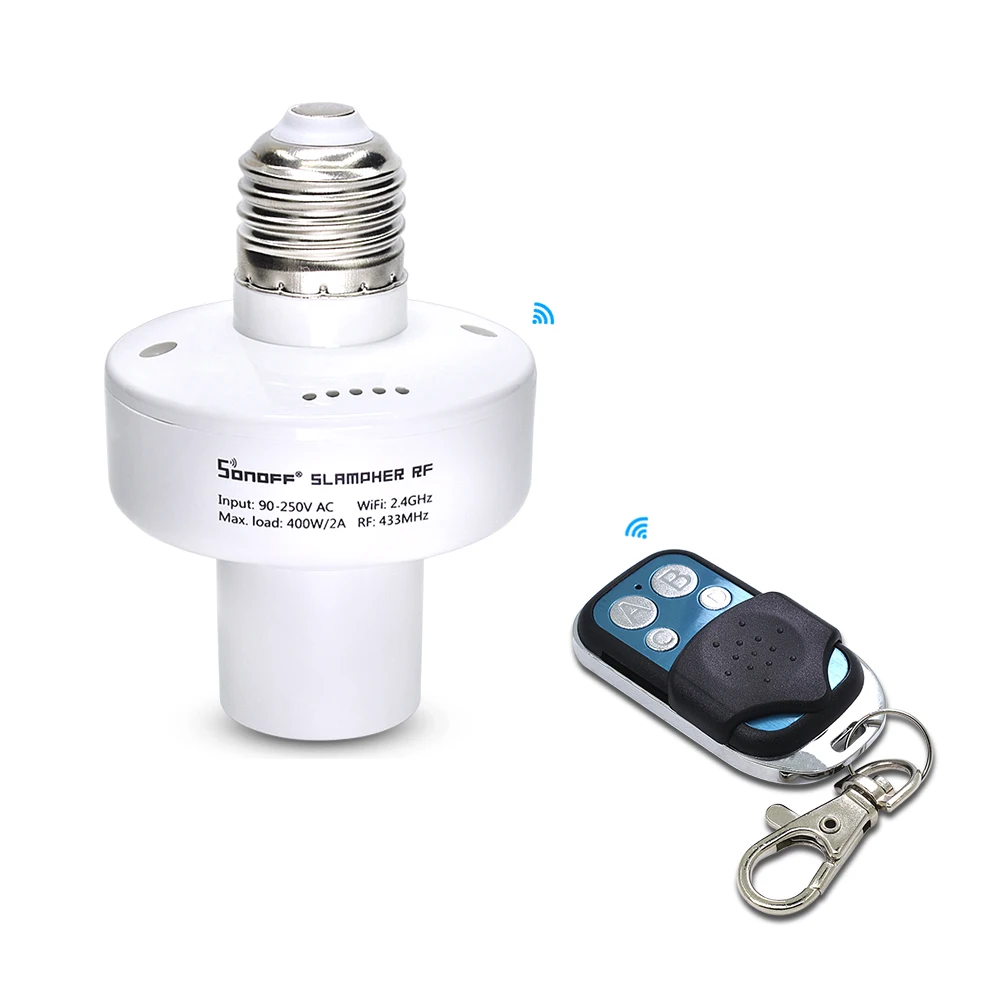 Slampher RC Sonoff Slampher RF 433 дистанционный Wifi светодиодный светильник держатель лампы настоящий таймер для умного дома - Комплект: Slampher RC