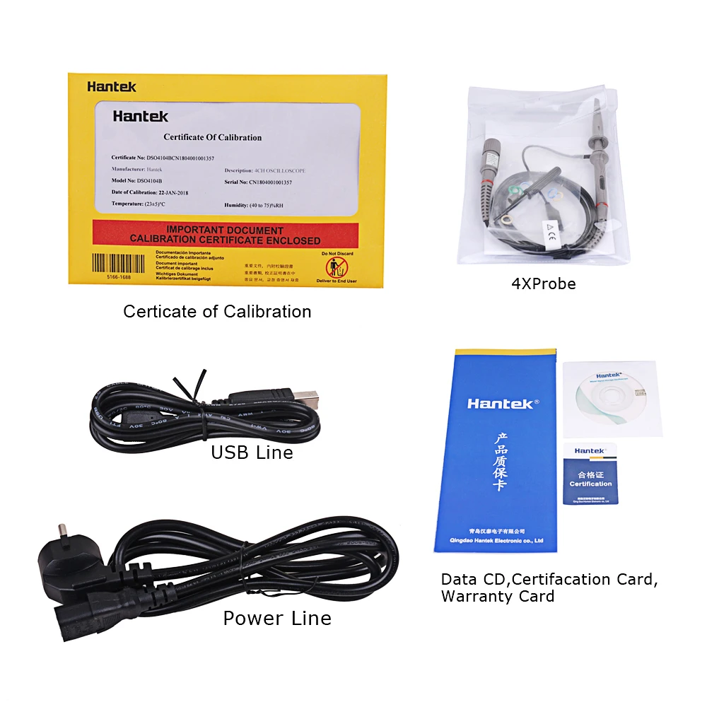 Hantek DSO4104B 100 МГц 1GS/s 4CH осциллограф EXT DVM USB ПК ЖК дисплей Автоматический диапазон