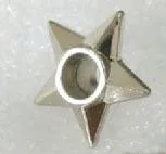 Silver Nickle 50 компл./лот внутренняя 5 мм амулеты из сплава металла и цинка проушины с шайбой в форме звезды металлические люверсы серебро/черный никель/светильник Золото - Цвет: Silver Nickle