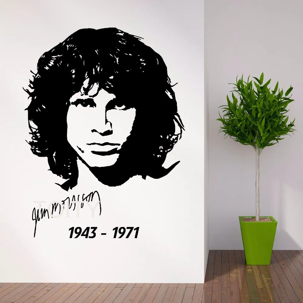 Jim Morrison Наклейка на стену король ящерицы виниловая наклейка Ретро музыка Искусство Декор Бар студия клуб Ресторан домашняя комната Большая фреска