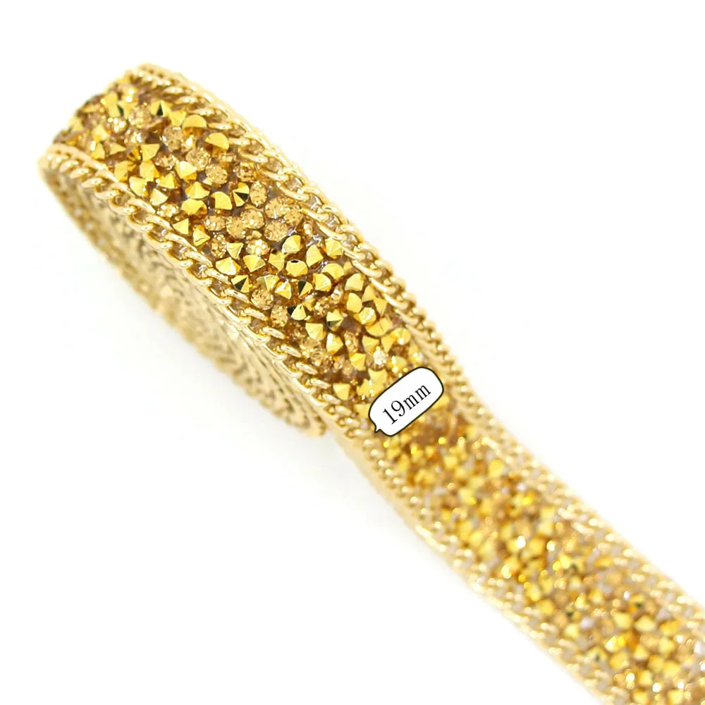 1 ярд Стразы для горячей фиксации бандаж 19 мм отделка из полимерных кристаллов