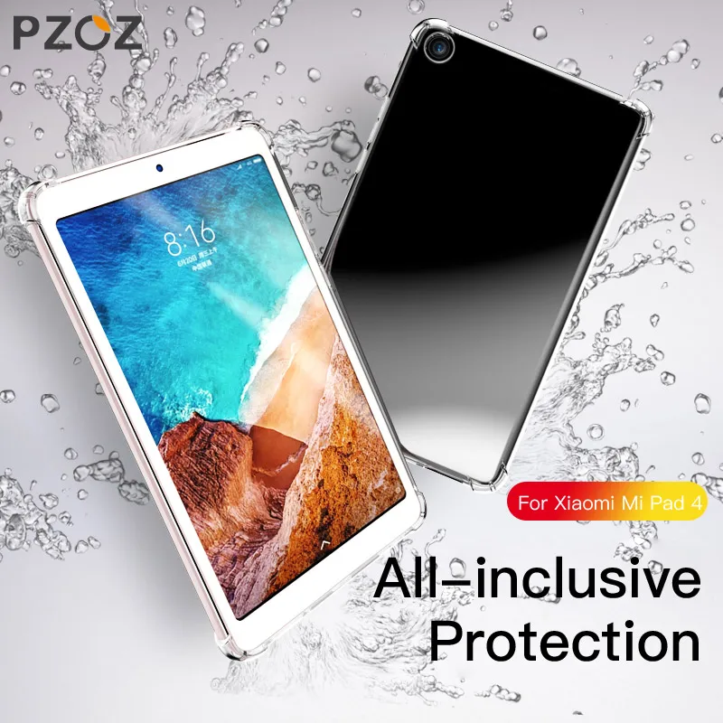 PZOZ для Xiaomi mi Pad 4 силиконовый чехол ТПУ mi pad 4 Plus чехол задняя крышка противоударный защитный планшет Xio mi Pad4 8 10 дюймов