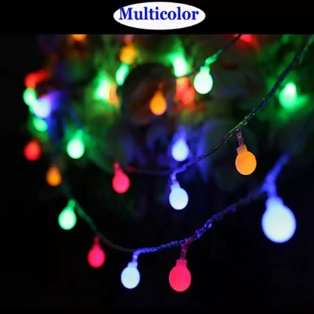 RGB AC110/220 В, 10 м, 30 м, 50 м, гирлянда, светодиодные сказочные огни, праздничный шар, гирлянды, Рождественская елка, огни для праздника, вечерние звезды - Испускаемый цвет: RGB