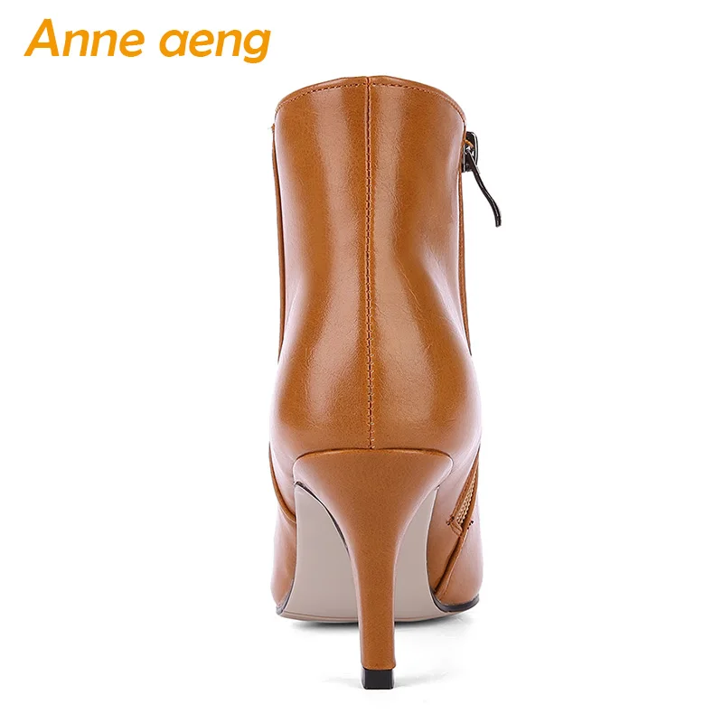 2018 новые зимние женские ботильоны на высоком тонком каблуке с острым носком