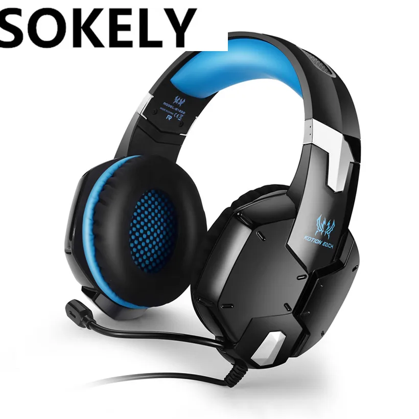SOKELY G1200 Игровые наушники с микрофоном 3 5 мм разъем стерео гарнитура для