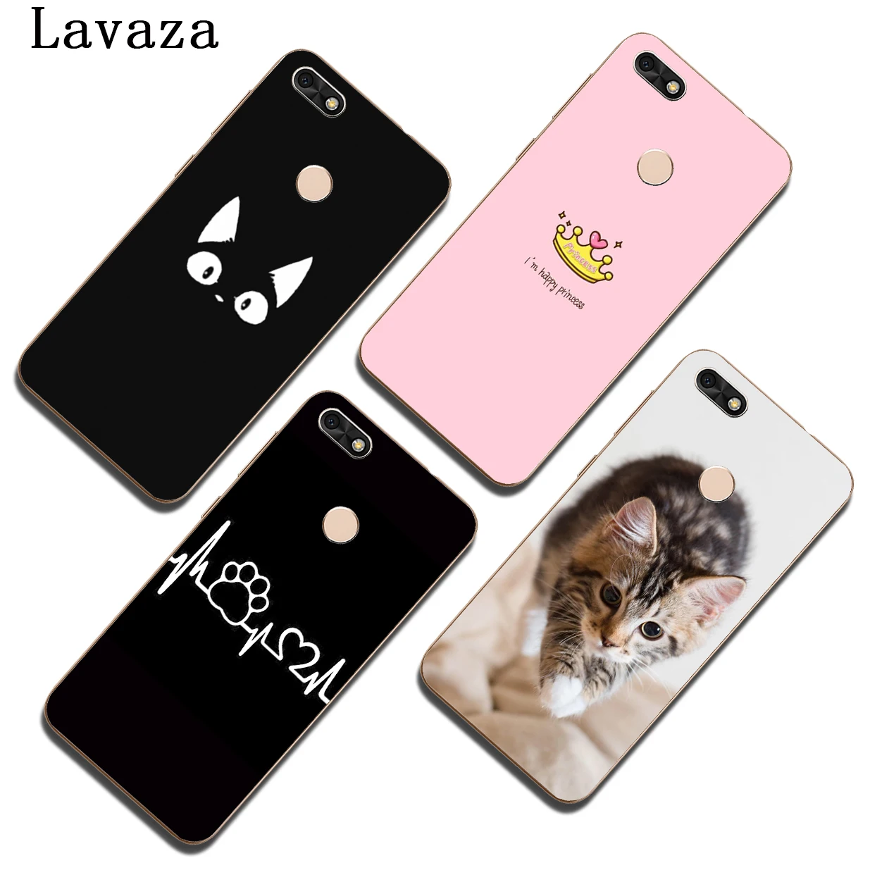 Lavaza мяу милый с капюшоном Китти Кэт платье принцессы жесткий чехол для Huawei Y9 Y7 Prime