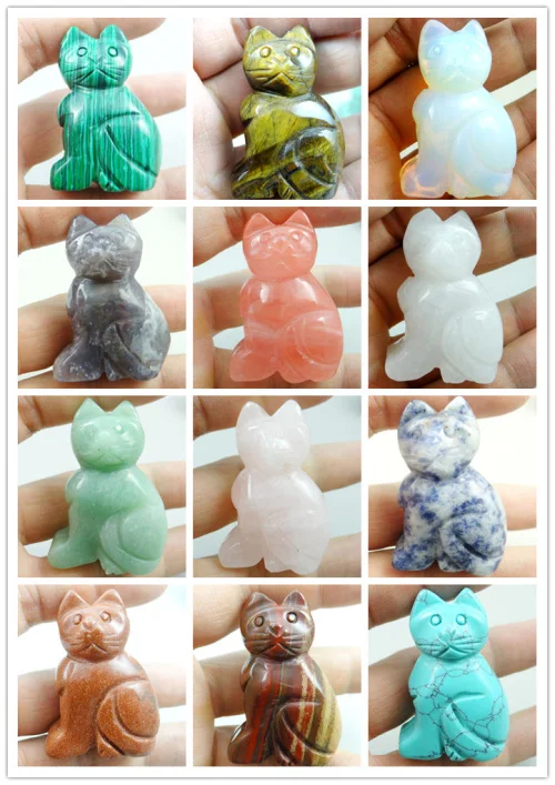 Подвеска в виде кошки из Бирюзы и халцедона 1 шт.|stone pendant|mix stonesgem stone pendant |