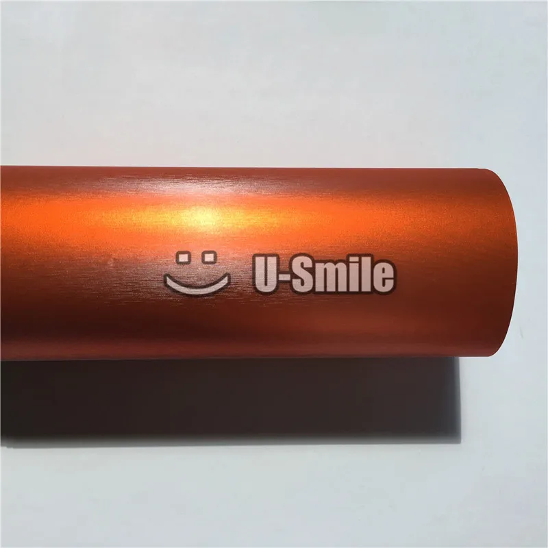 Высококачественная матовая оранжевая металлическая виниловая пленка без